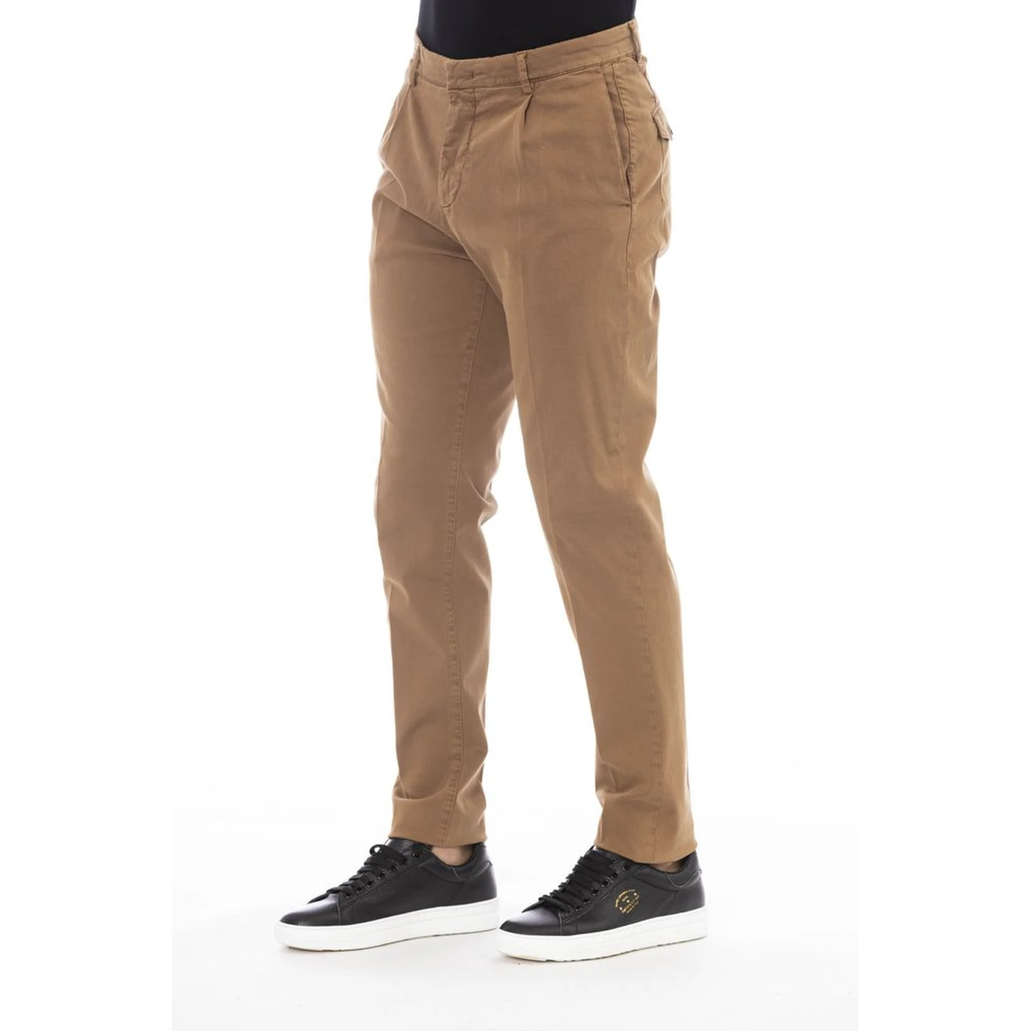 Beige Cotton Mens Pant