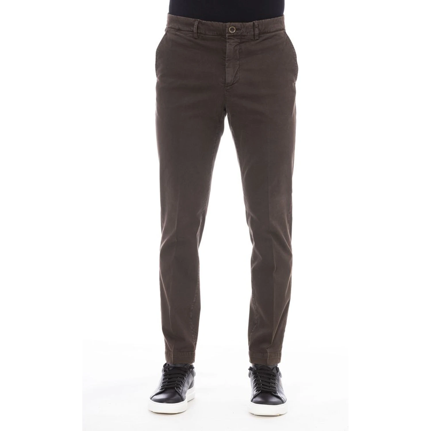 Brown Cotton Men Pants