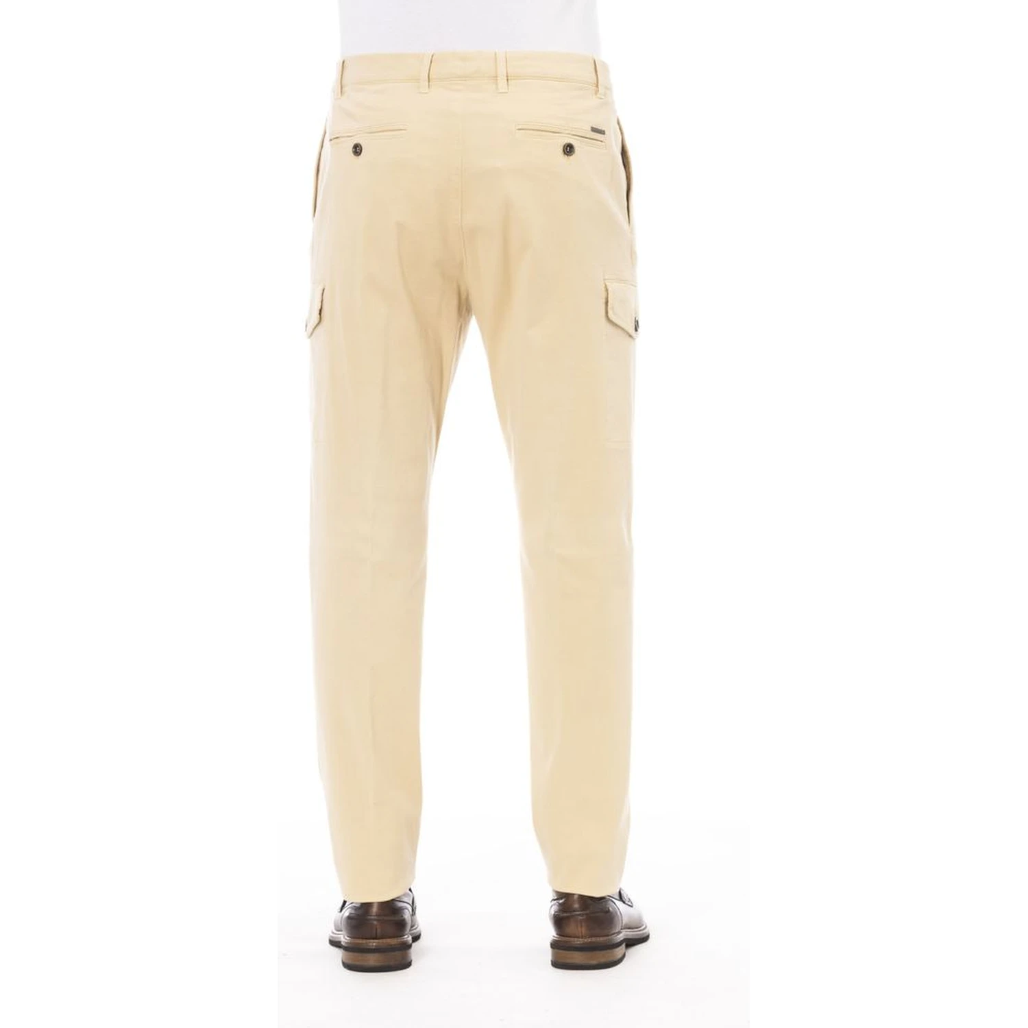 Beige Cotton Men's Pant