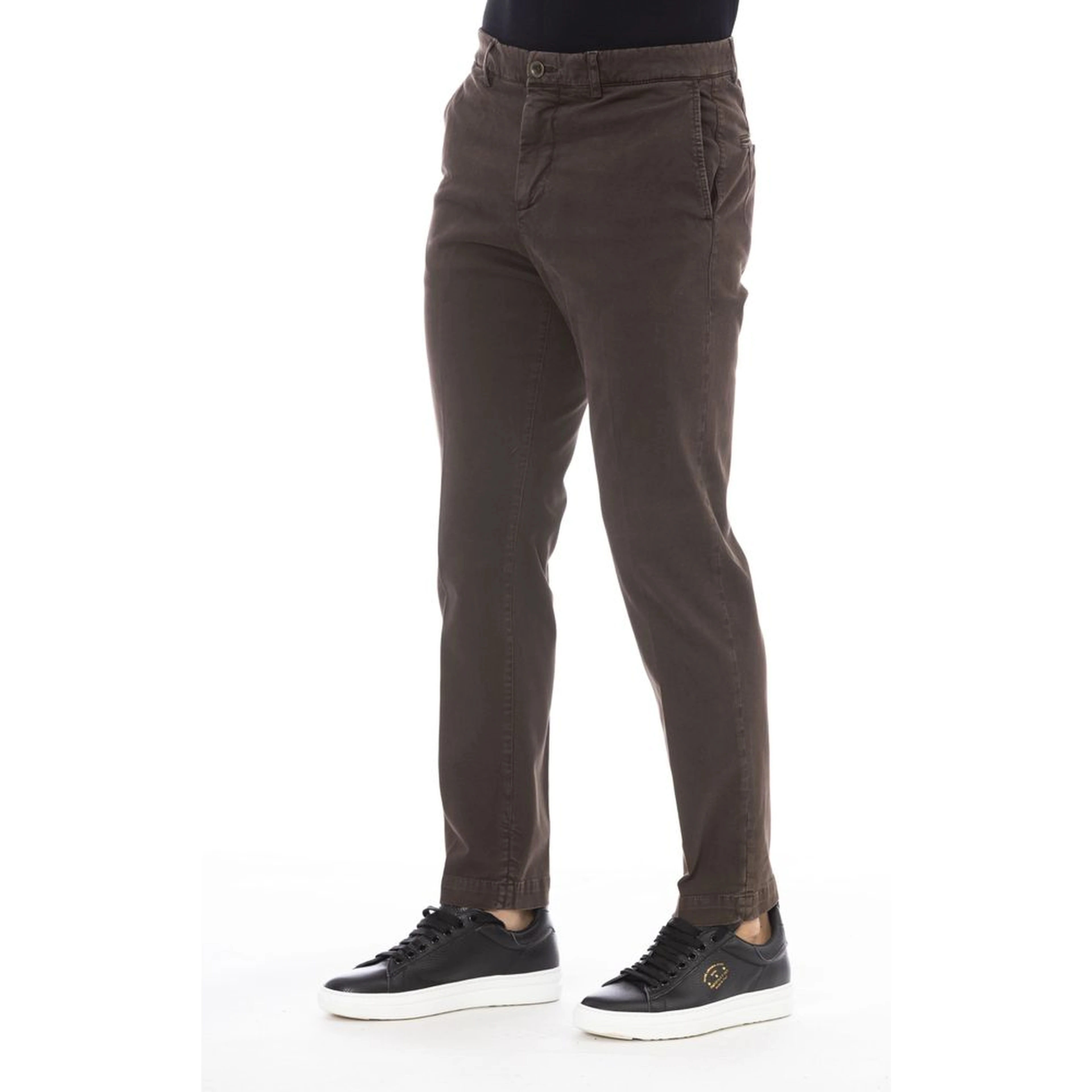 Brown Cotton Men Pants
