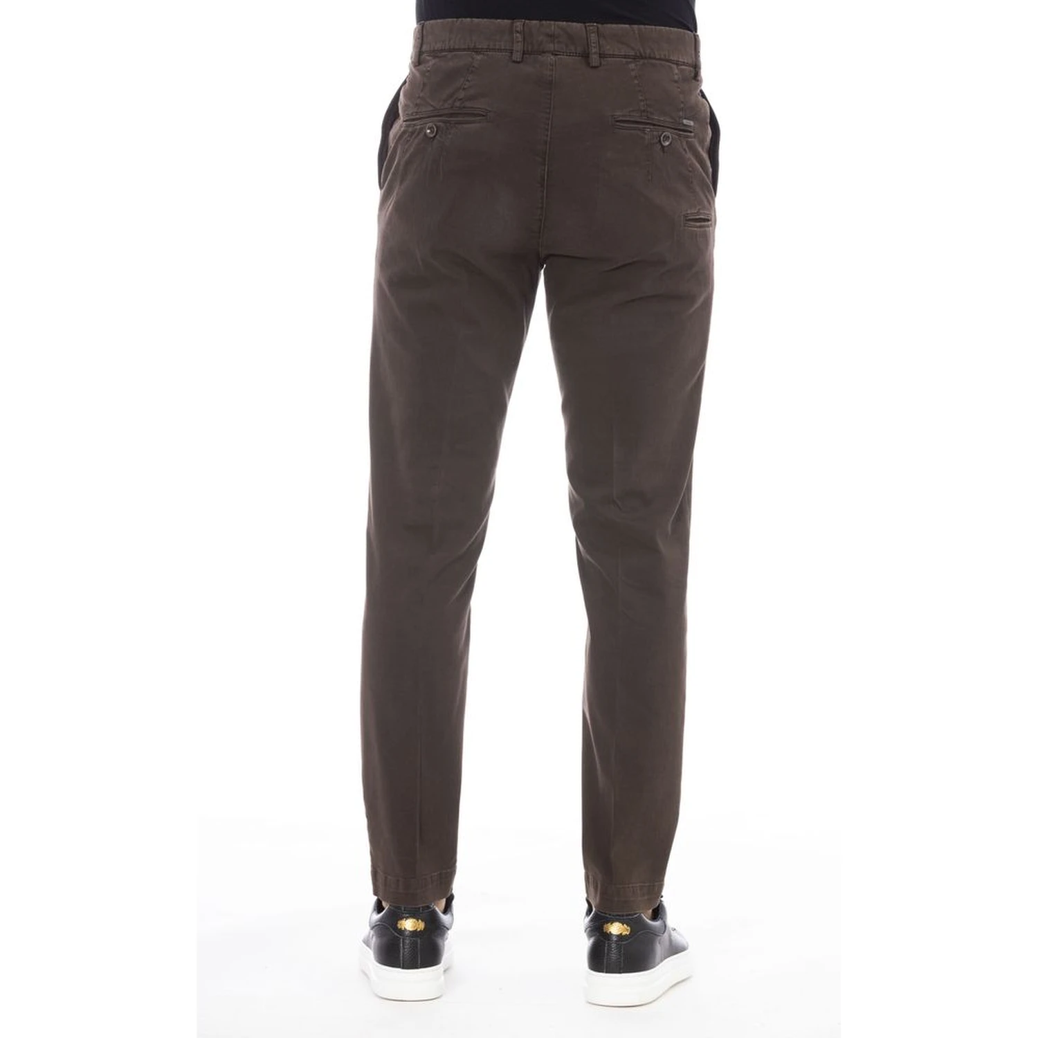 Brown Cotton Men Pants