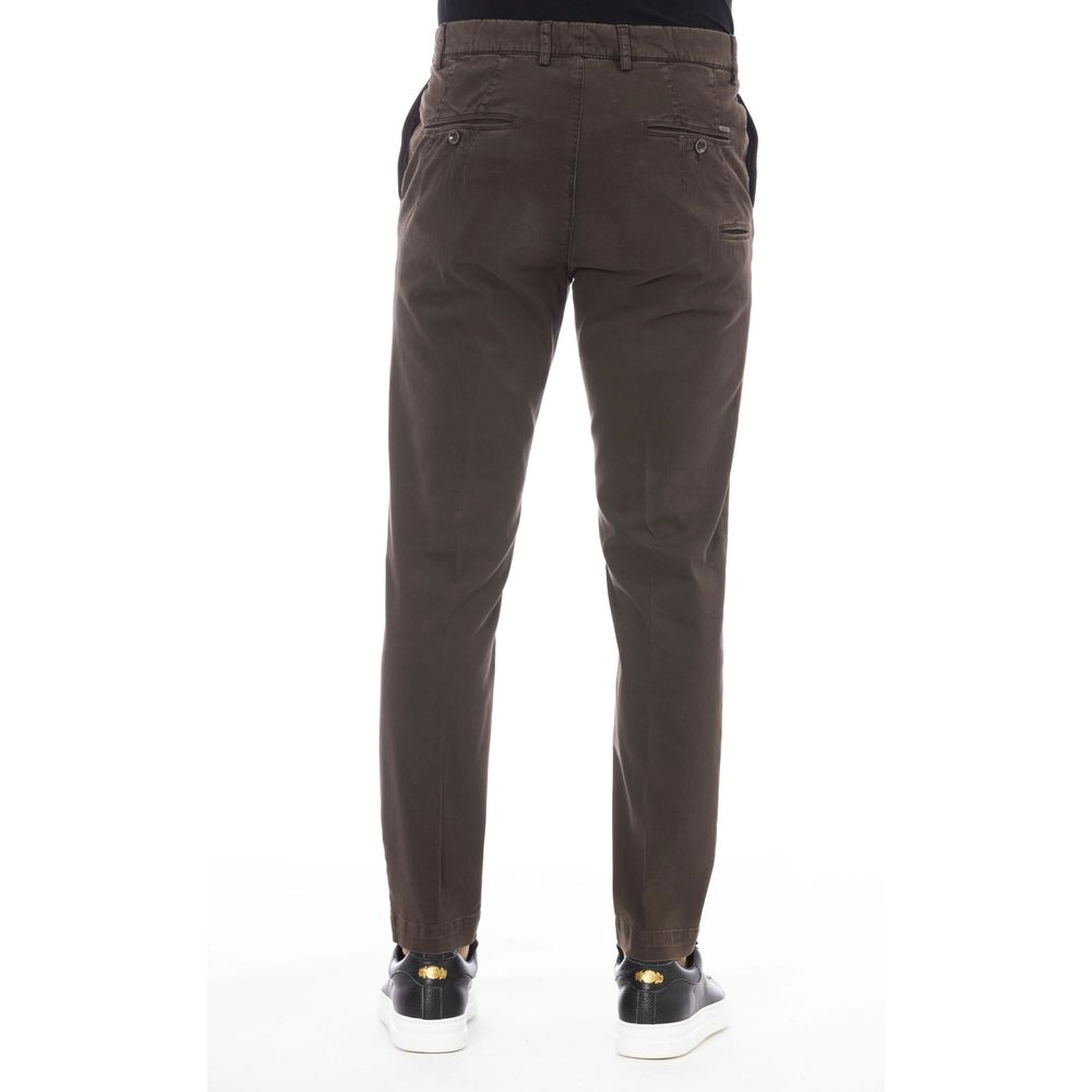 Brown Cotton Men Pants