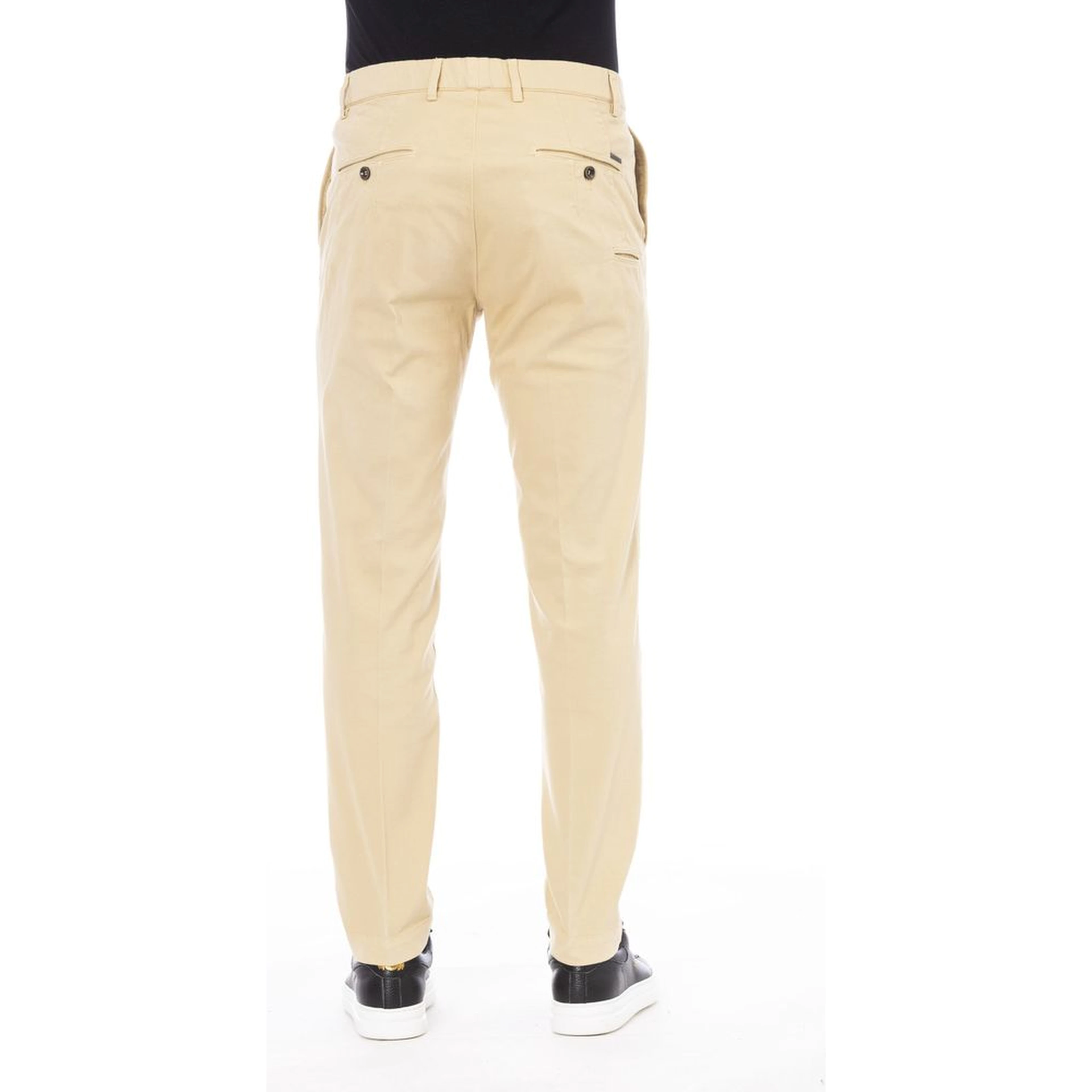 Beige Cotton Men's Pant