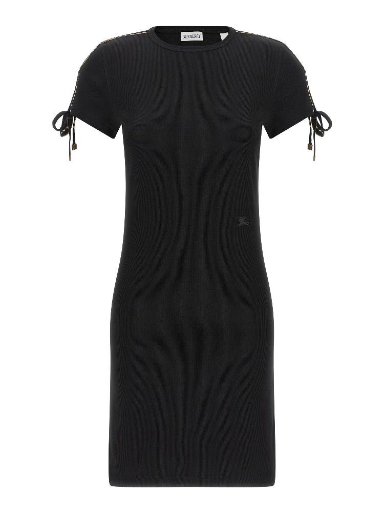 Black Cotton Short Dress