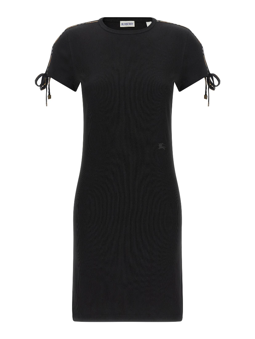 Black Cotton Short Dress