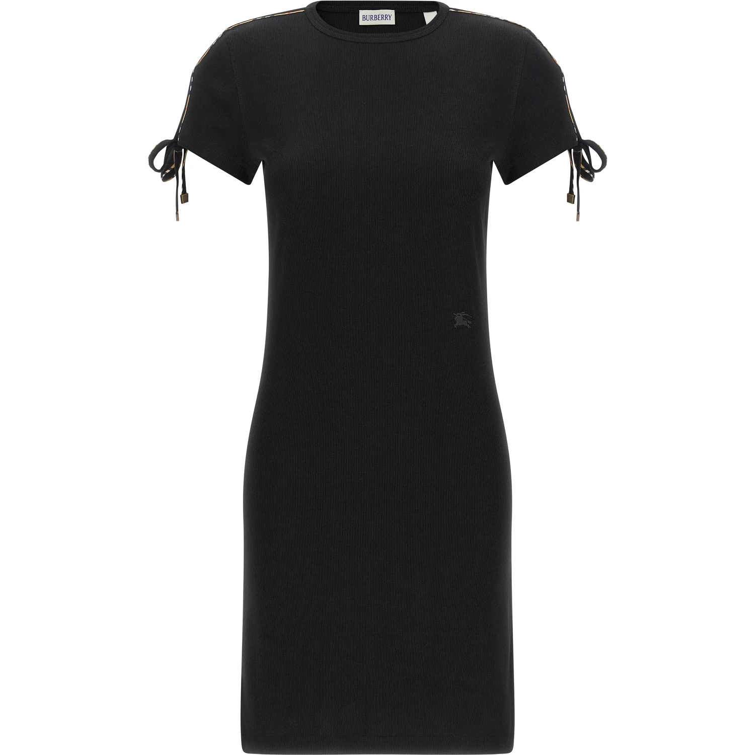 Black Cotton Short Dress