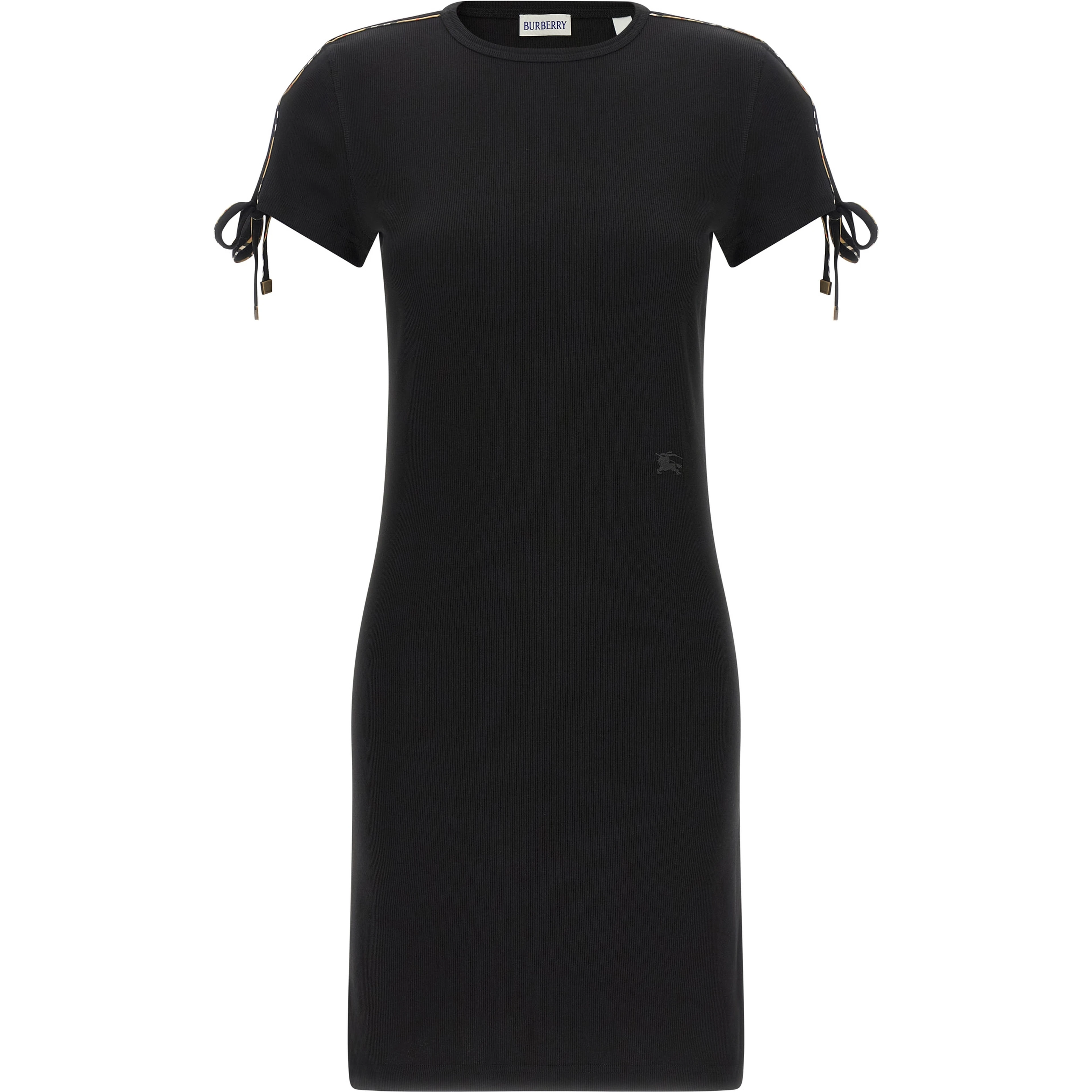 Black Cotton Short Dress