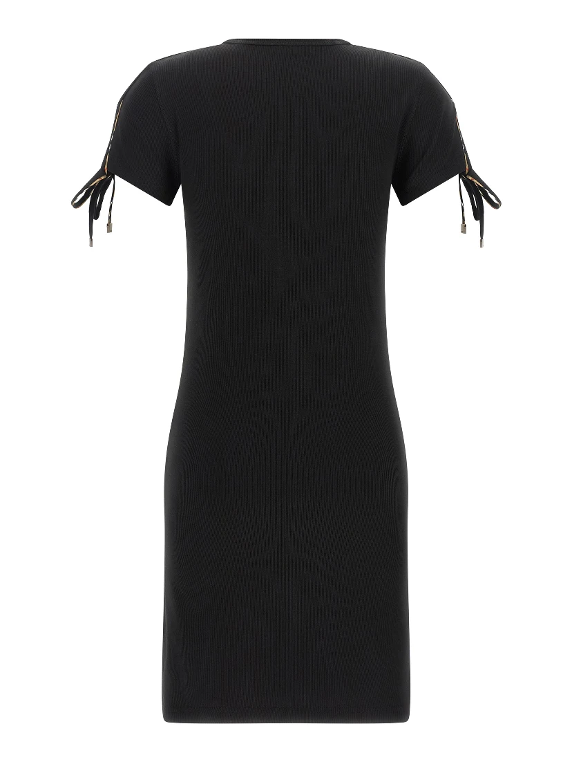 Black Cotton Short Dress