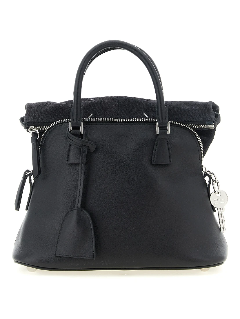 Black Calfskin Shoulder Bag