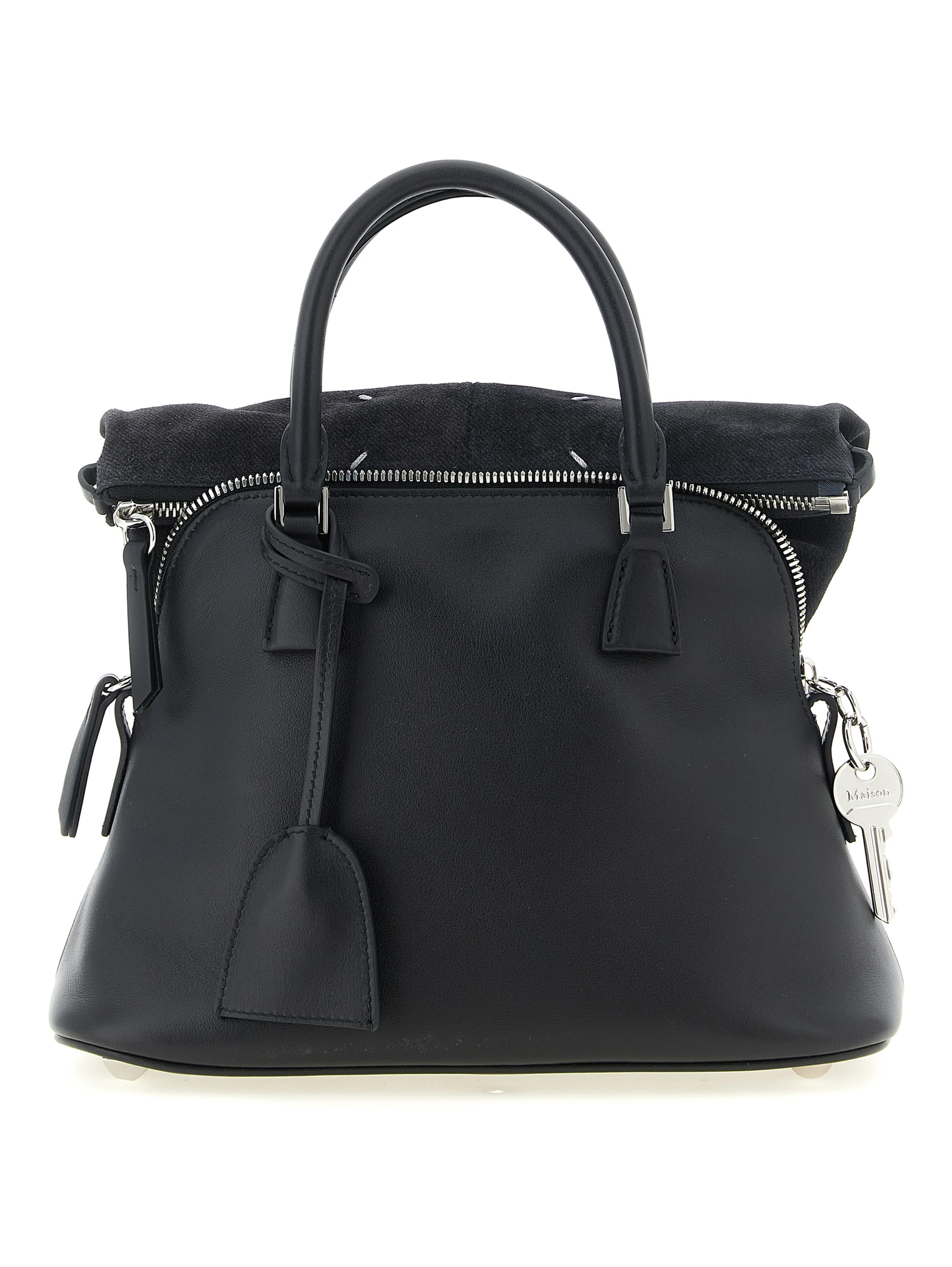 Black Calfskin Shoulder Bag