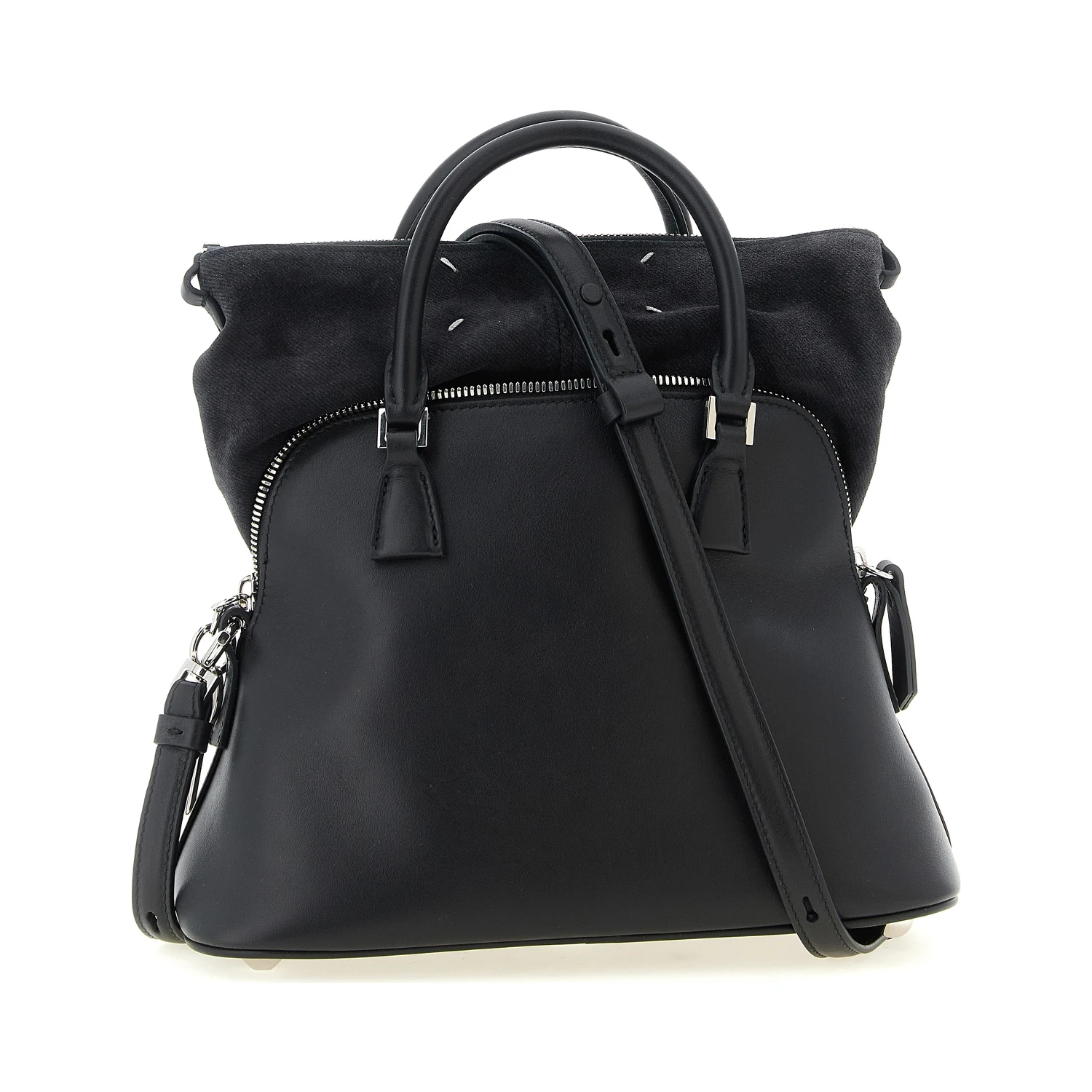 Black Calfskin Shoulder Bag