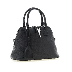 Black Calfskin Shoulder Bag