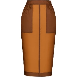 Saint Laurent Skirts Cognac