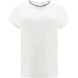 White Elastane T-Shirt