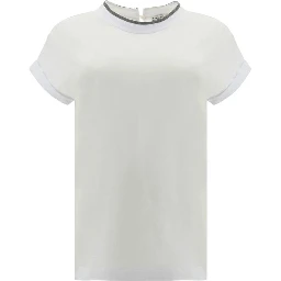 White Elastane T-Shirt