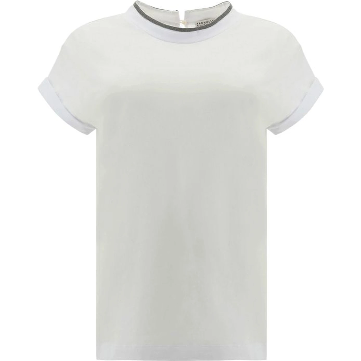 White Elastane T-Shirt
