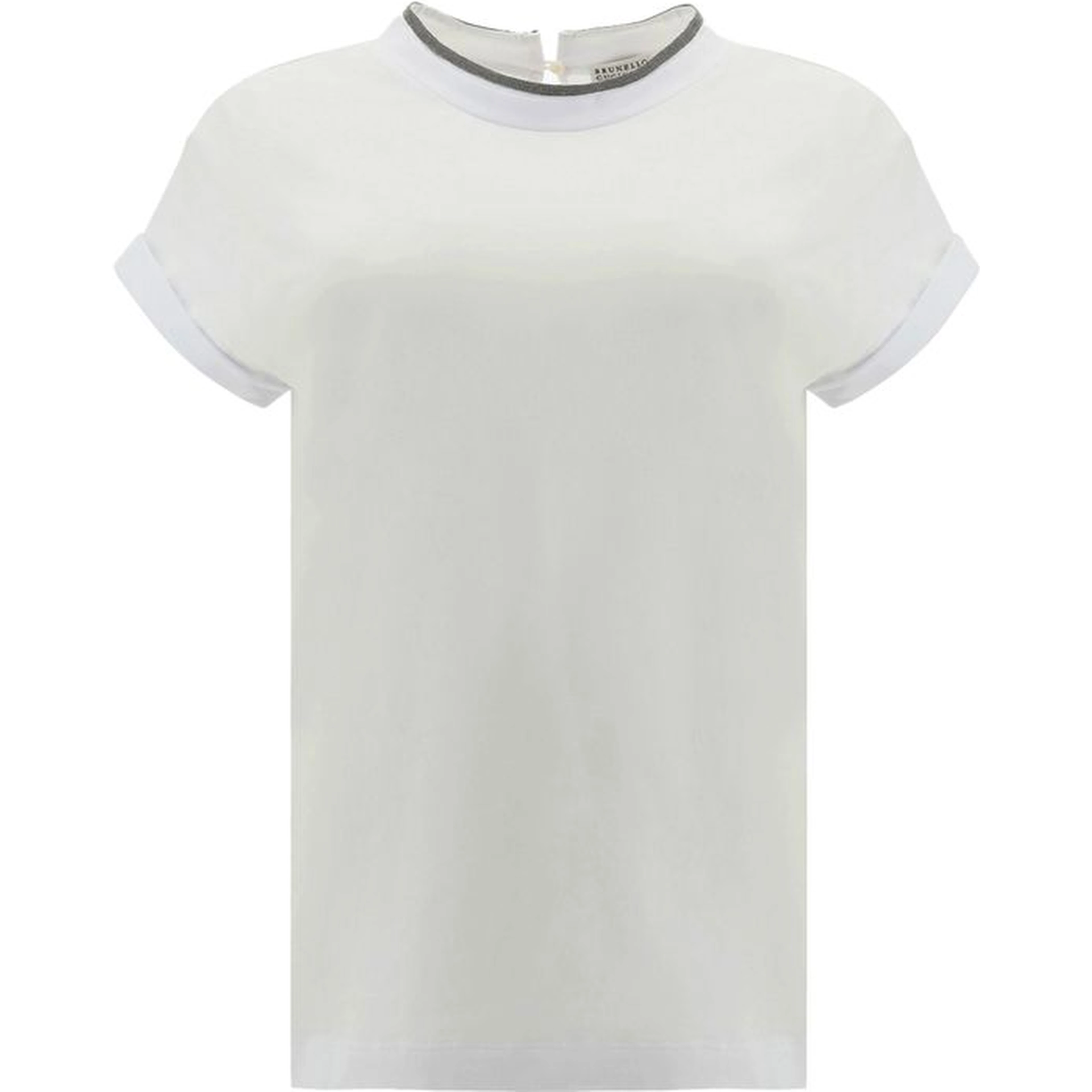 White Elastane T-Shirt