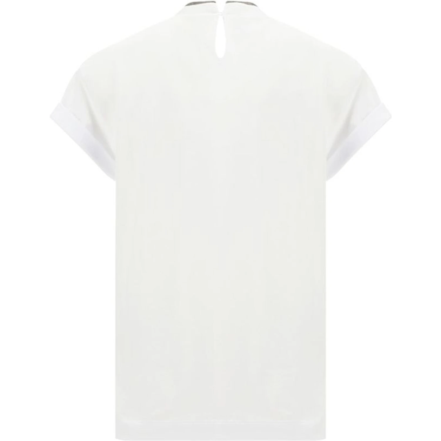 White Elastane T-Shirt