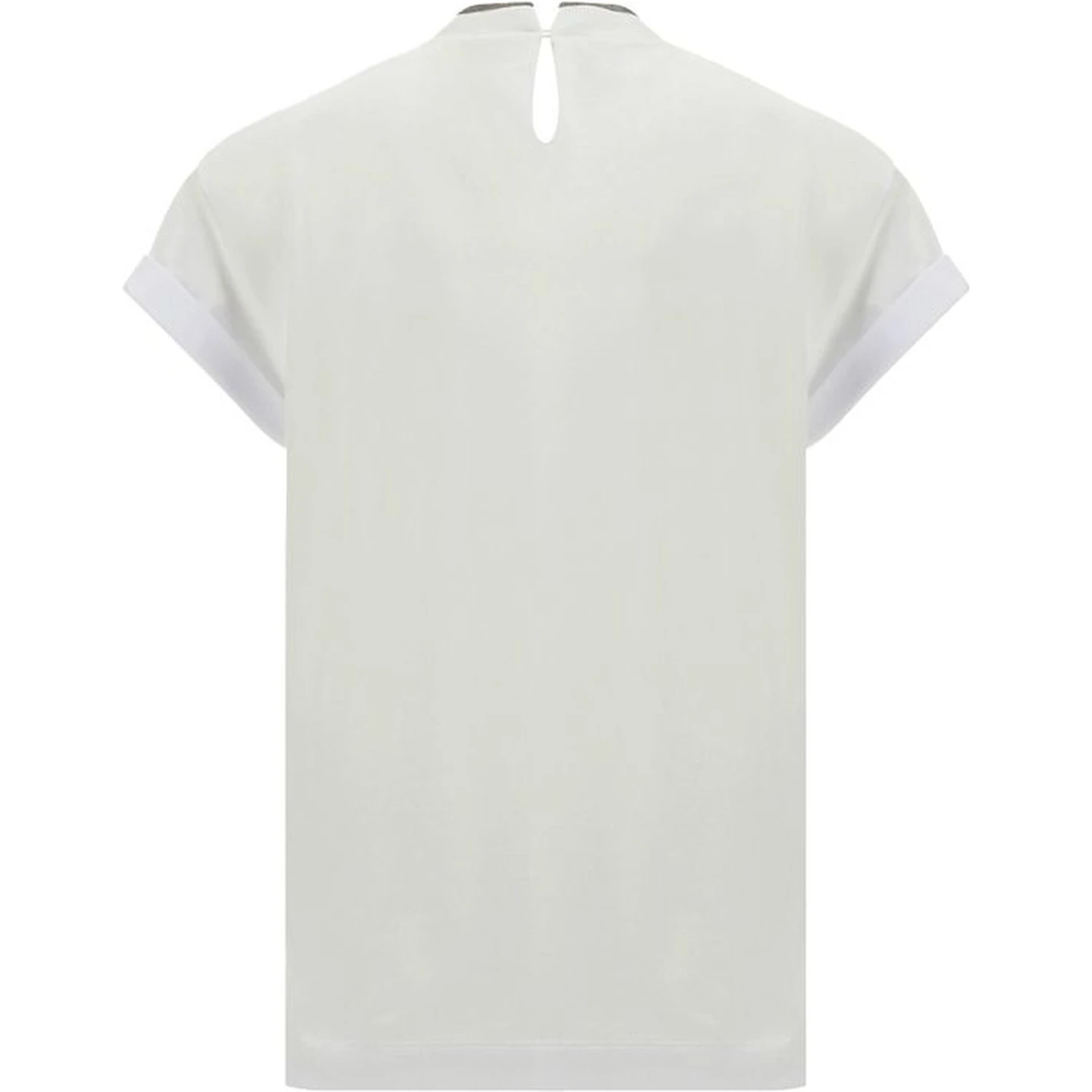 White Elastane T-Shirt