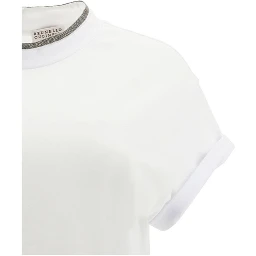 White Elastane T-Shirt