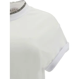 White Elastane T-Shirt