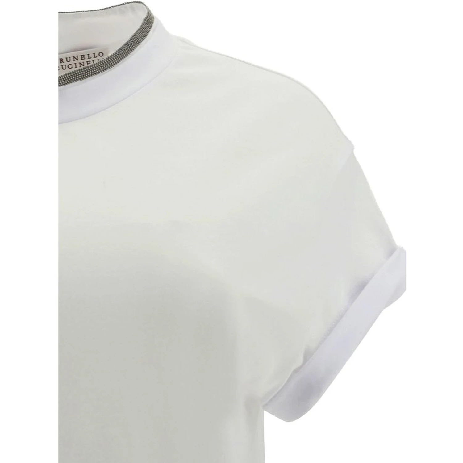 White Elastane T-Shirt