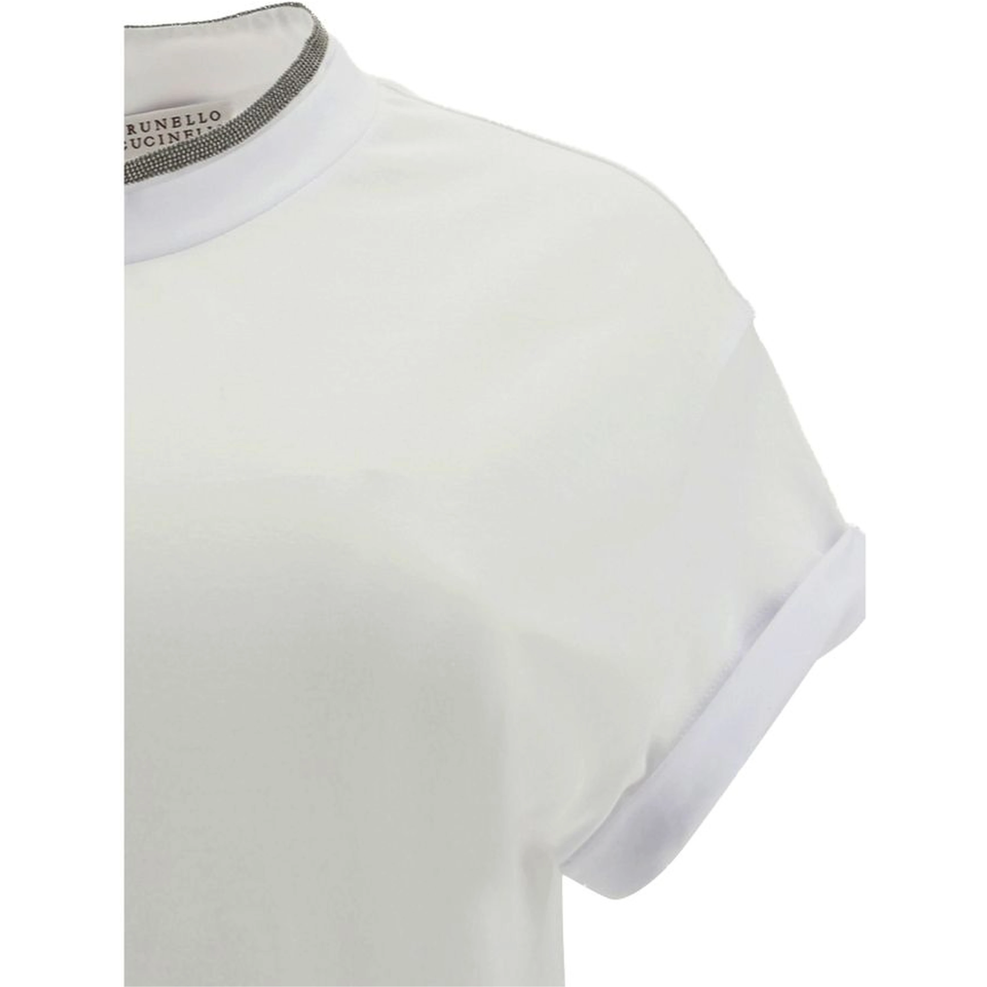 White Elastane T-Shirt