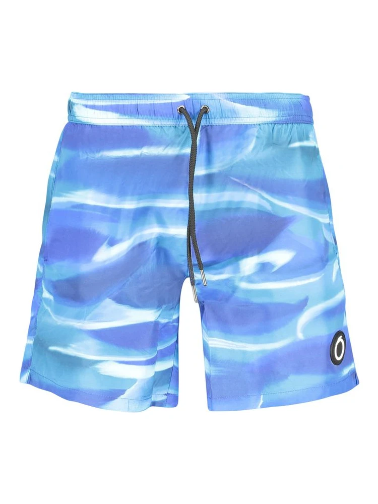 Blue Polyester Men's Swimwear