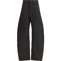 Black Cotton Casual Pants
