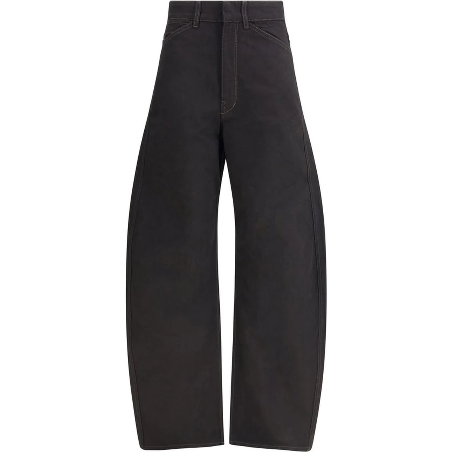 Black Cotton Casual Pants