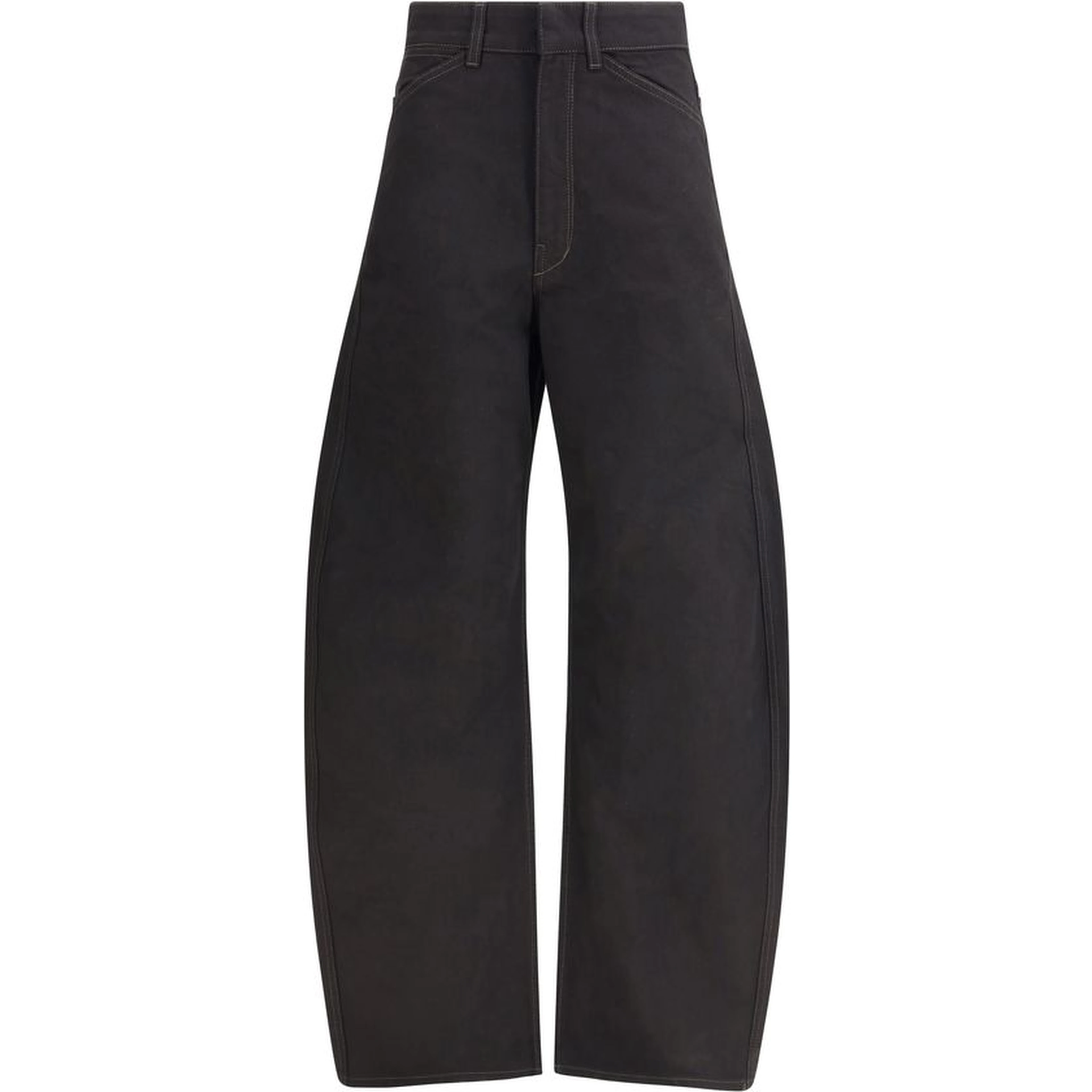 Black Cotton Casual Pants