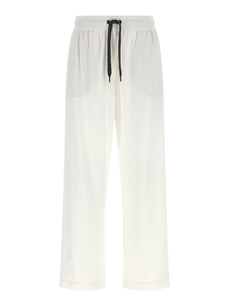 White Cotton Joggers (Workout Pants)