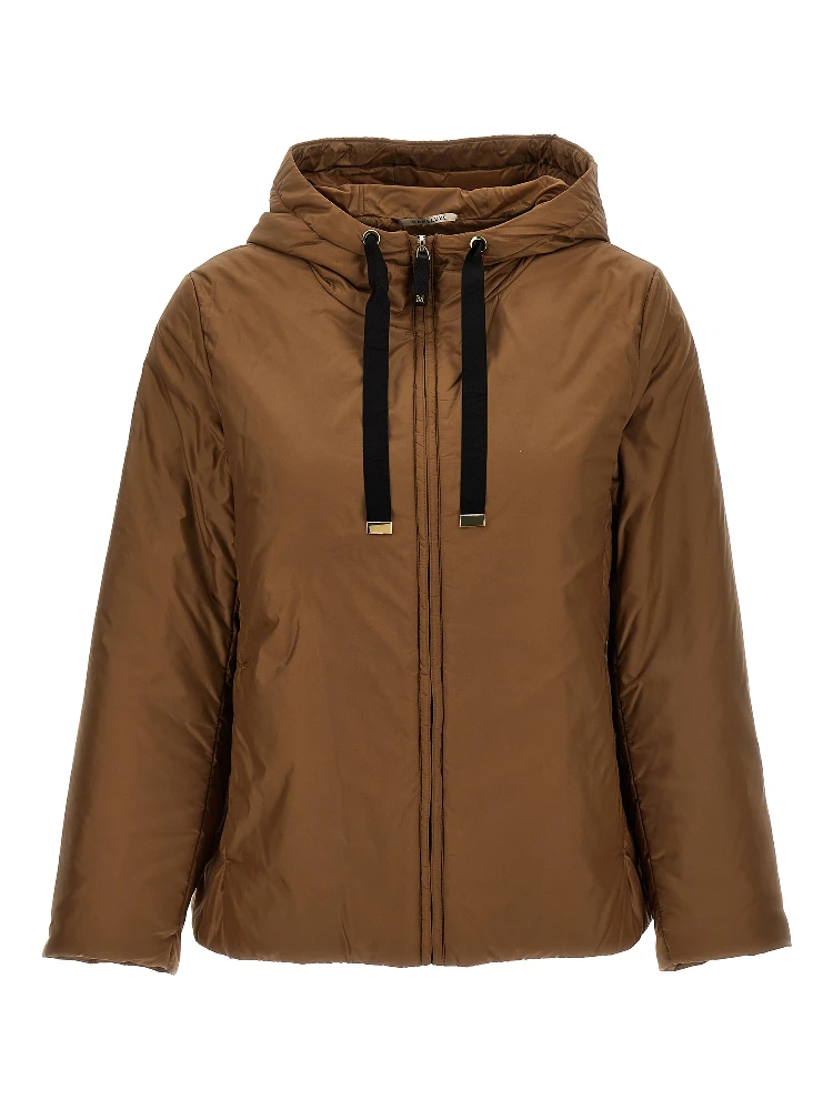 Brown Polyester Shell Jacket