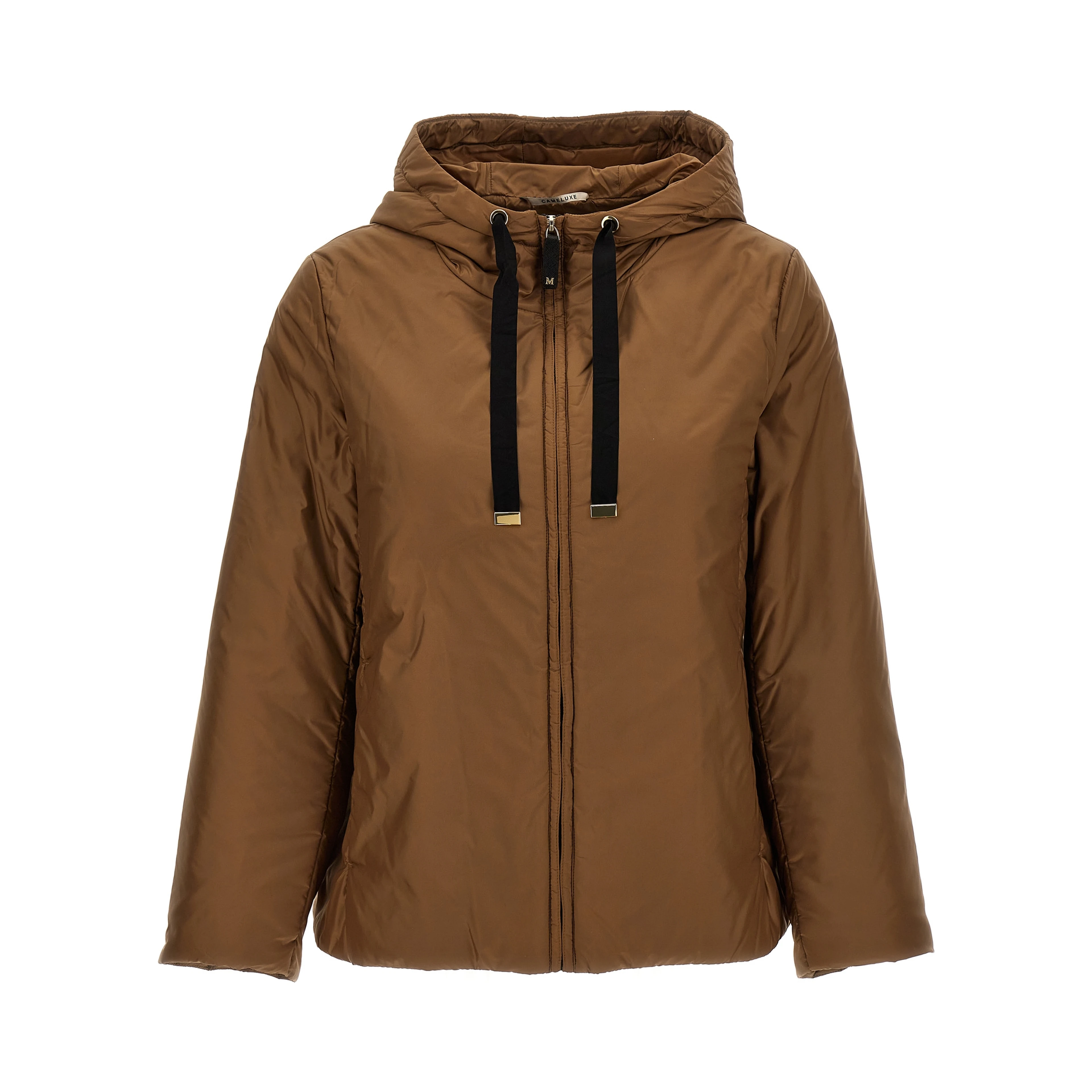Brown Polyester Shell Jacket