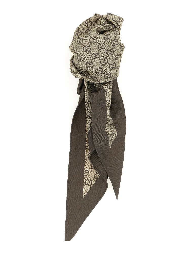 Beige Silk Foulard