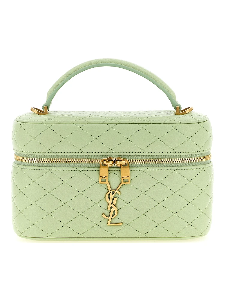 Bicolor Lamb Leather Handbag