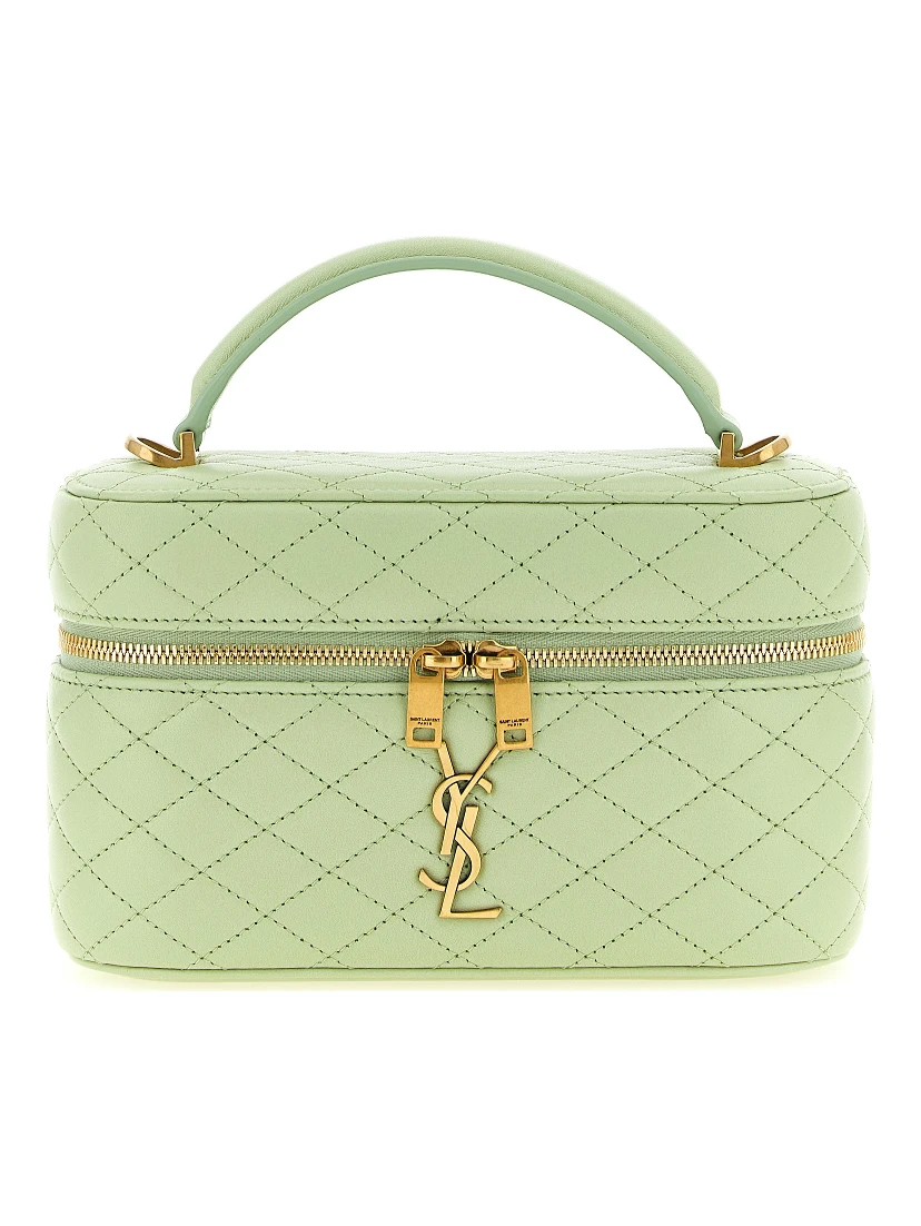 Bicolor Lamb Leather Handbag