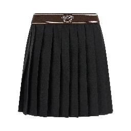Black Wool Long Skirt