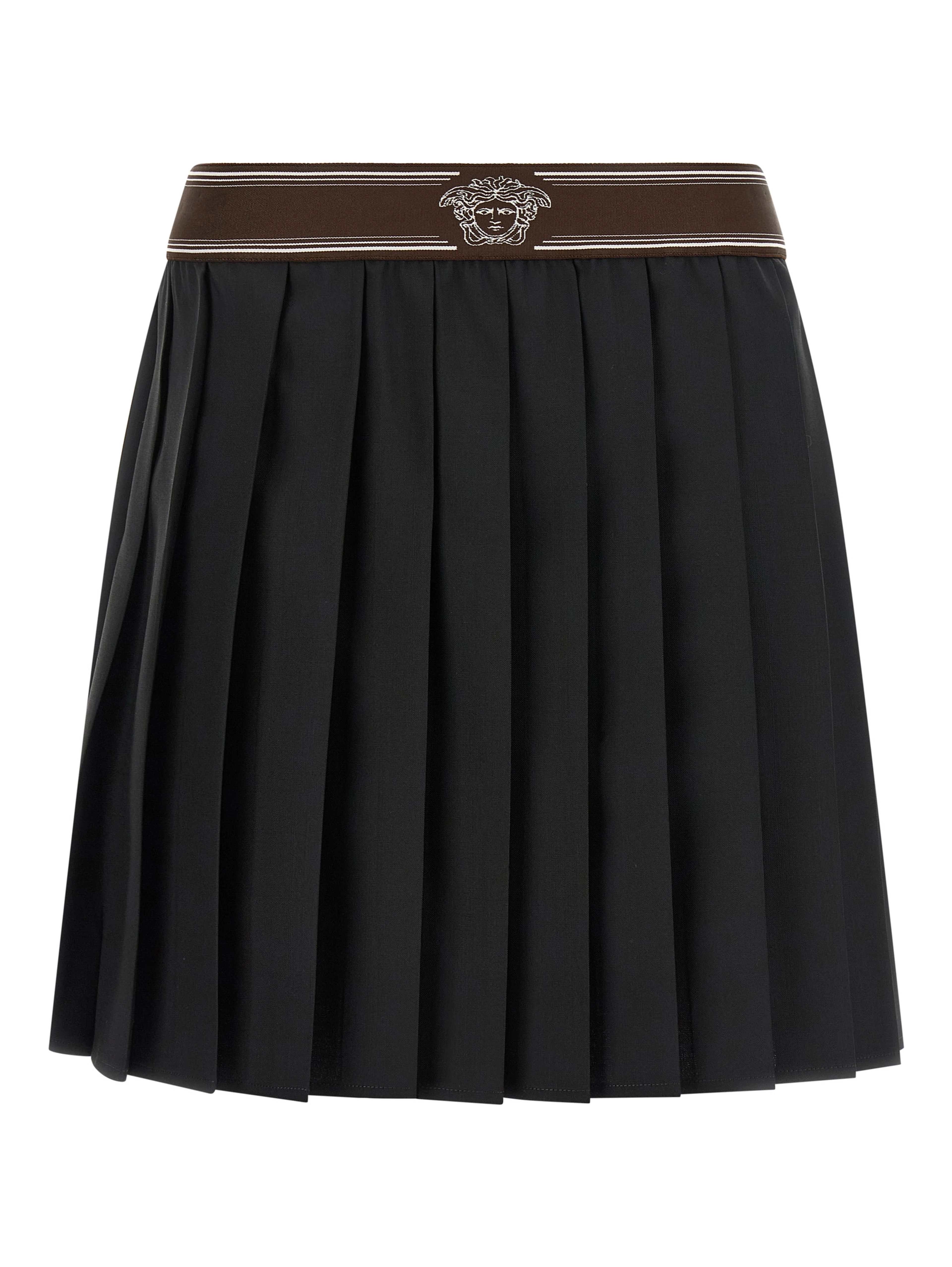 Black Wool Long Skirt
