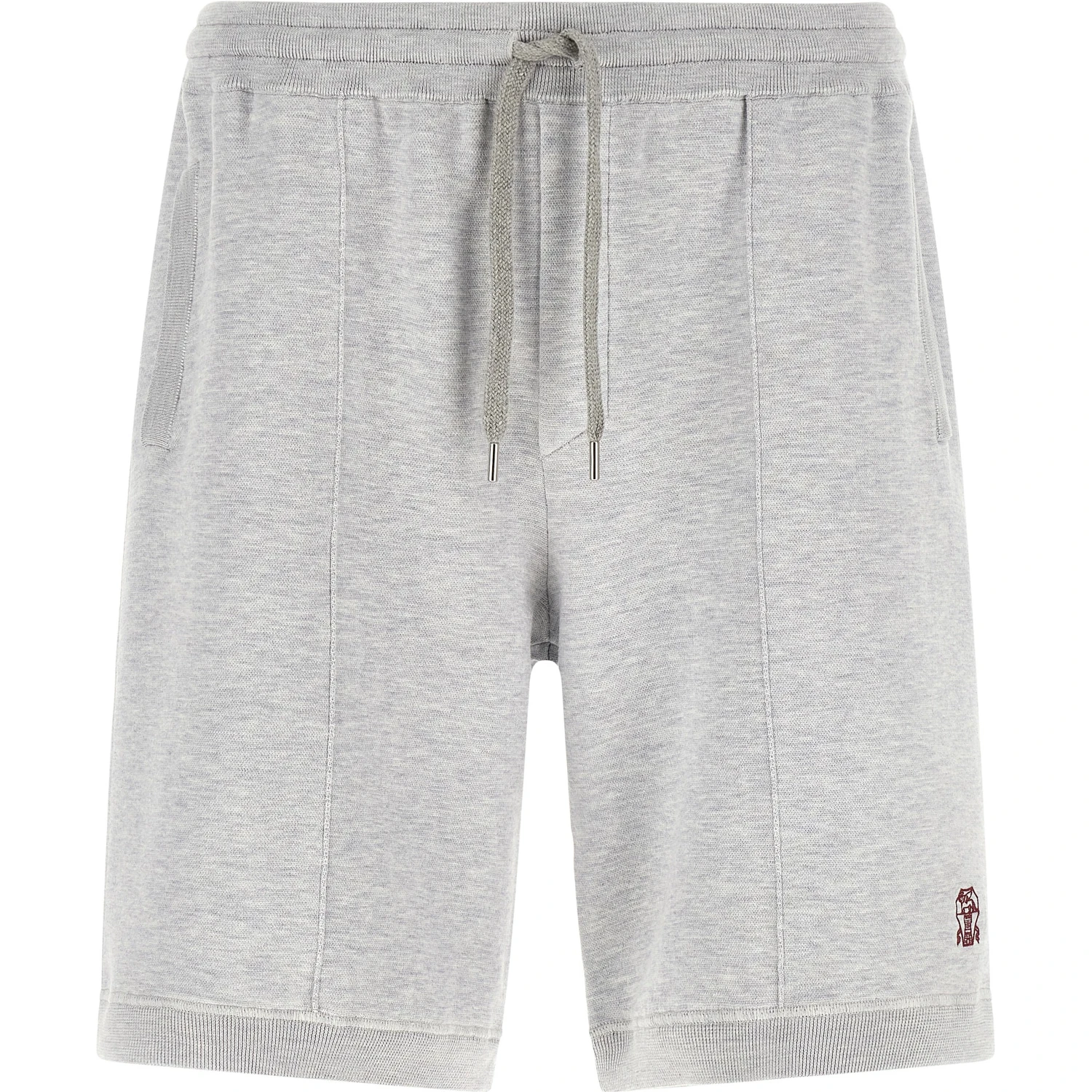 Gray Silk Bermuda Shorts
