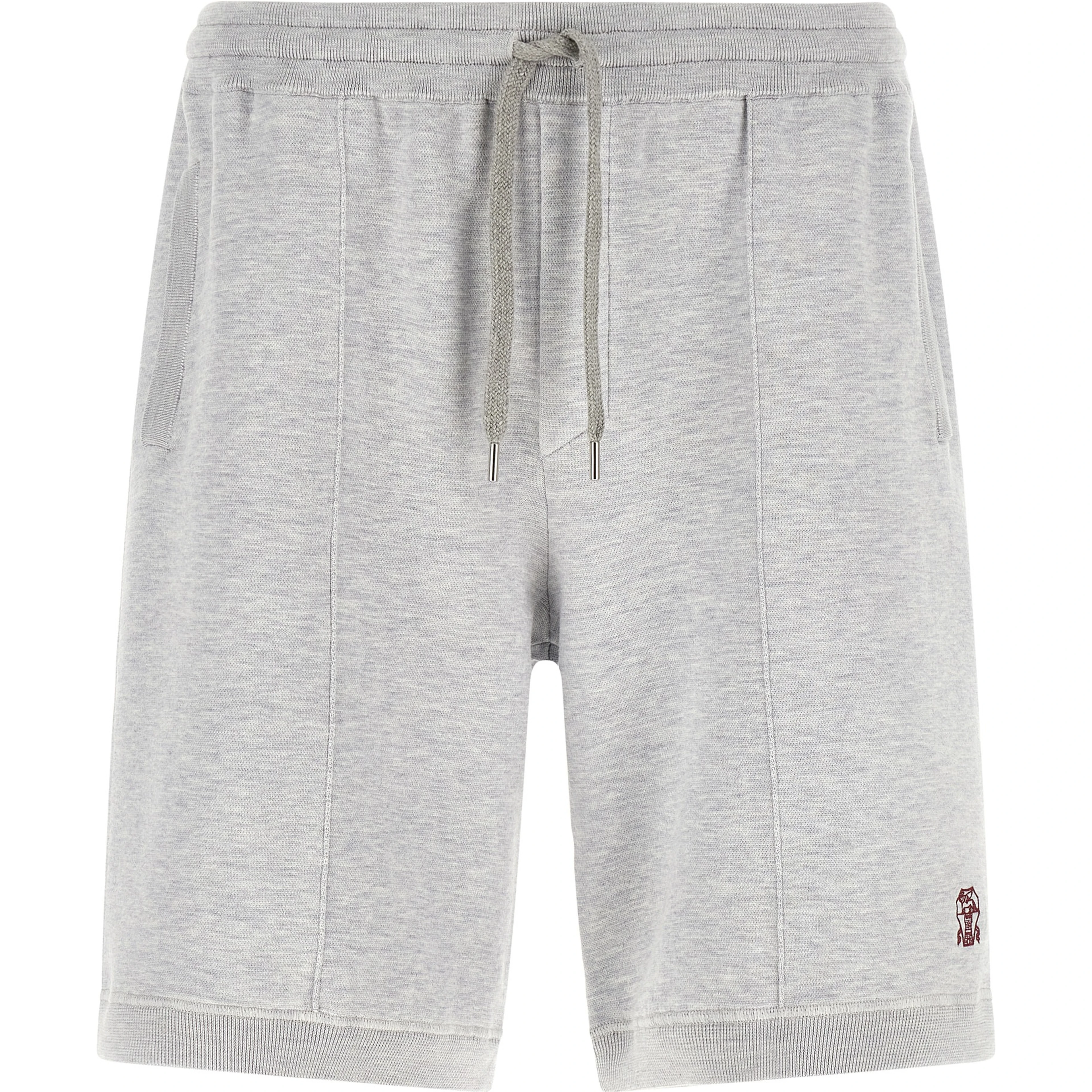 Gray Silk Bermuda Shorts