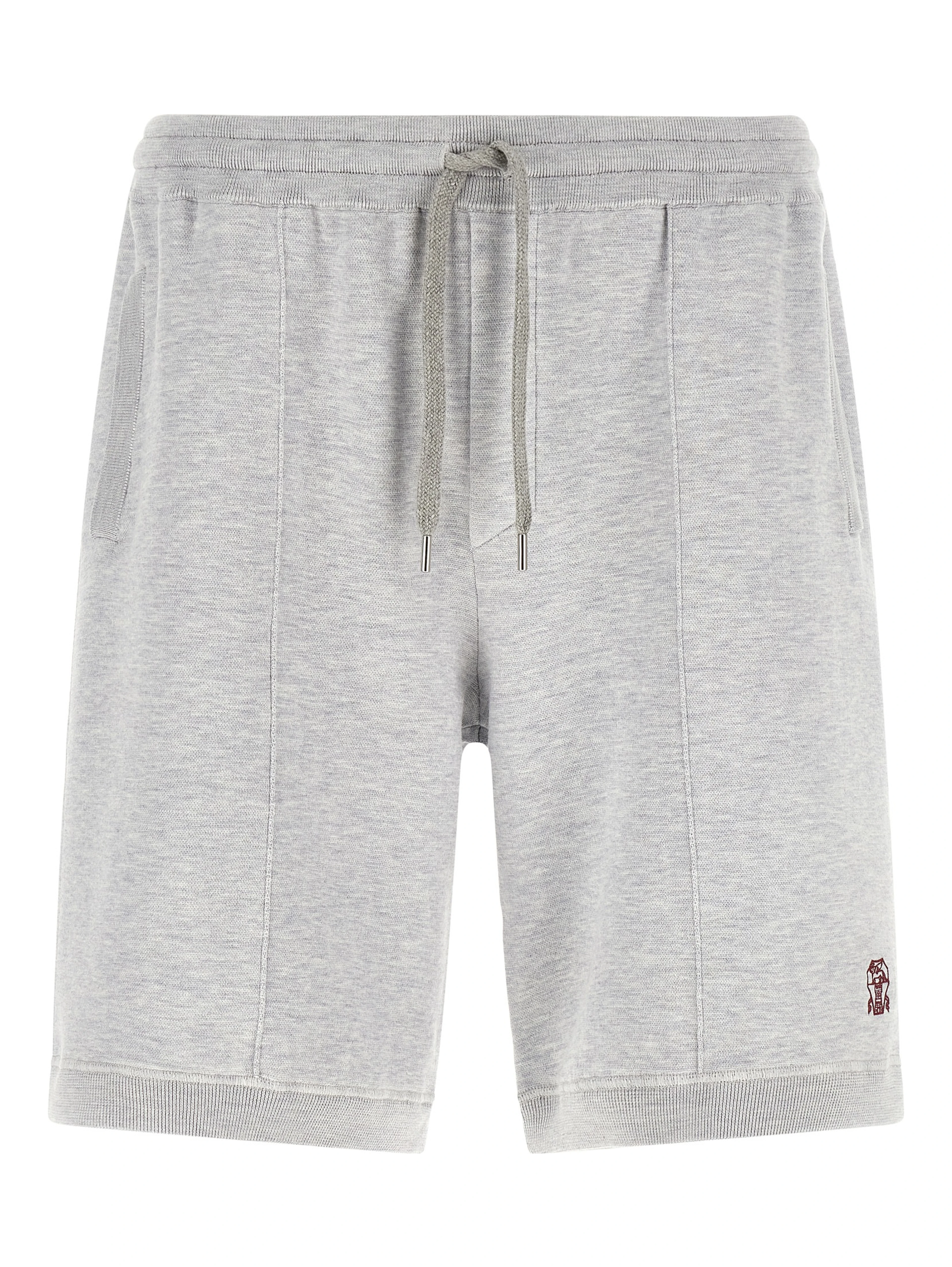 Gray Silk Bermuda Shorts