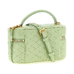 Bicolor Lamb Leather Handbag