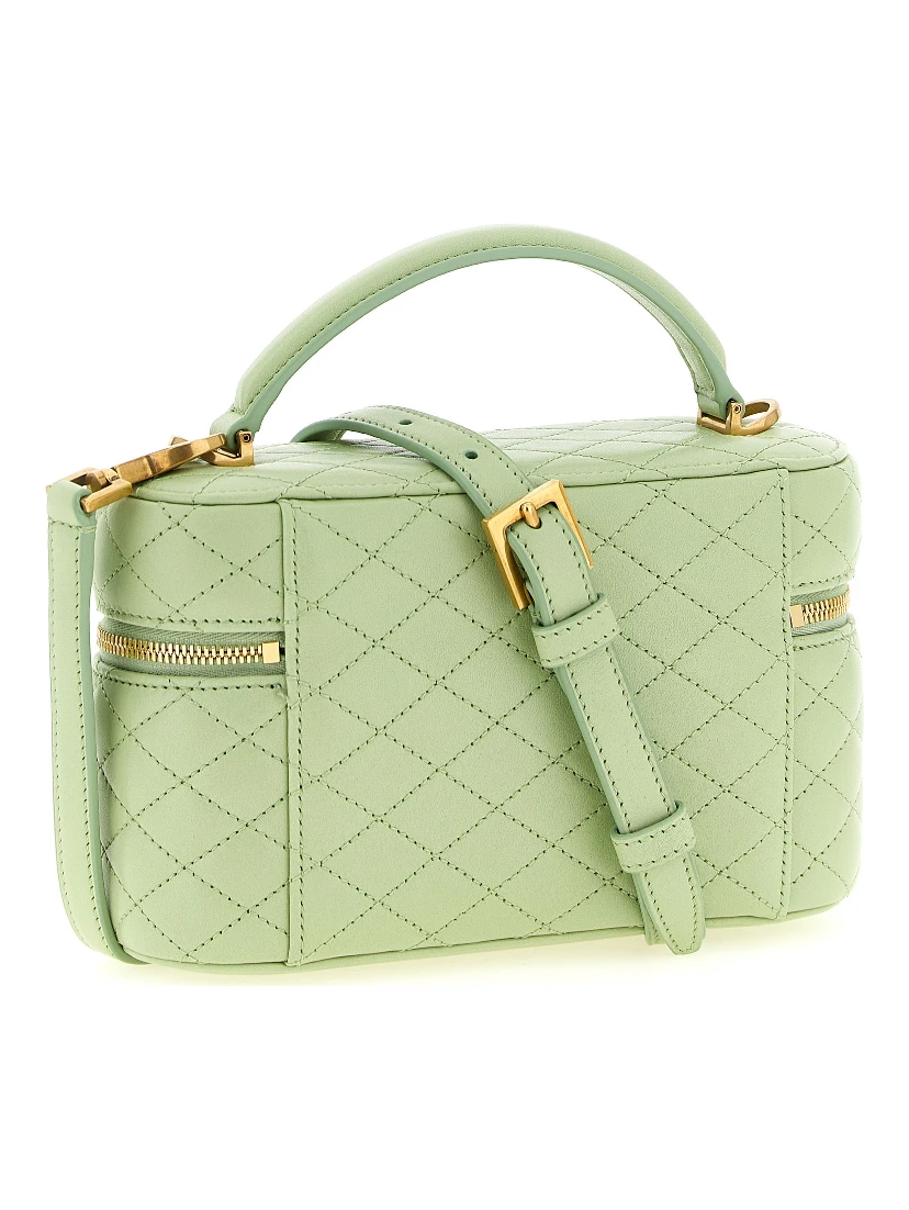 Bicolor Lamb Leather Handbag