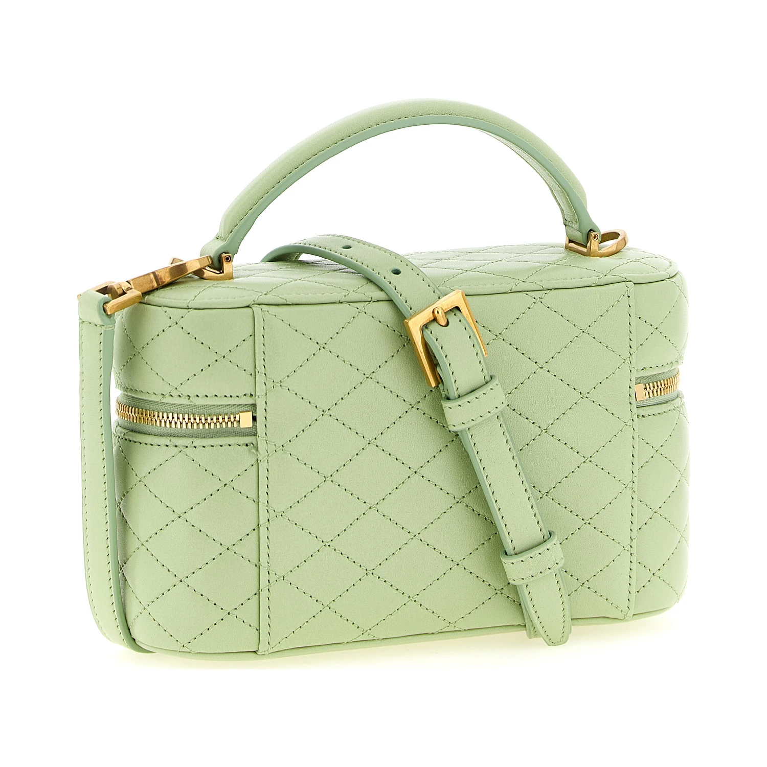 Bicolor Lamb Leather Handbag