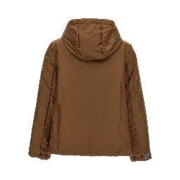 Brown Polyester Shell Jacket