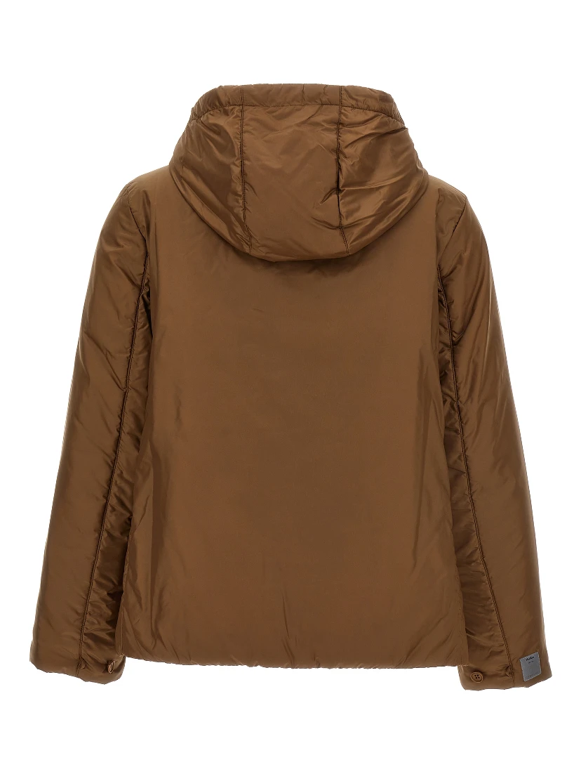 Brown Polyester Shell Jacket