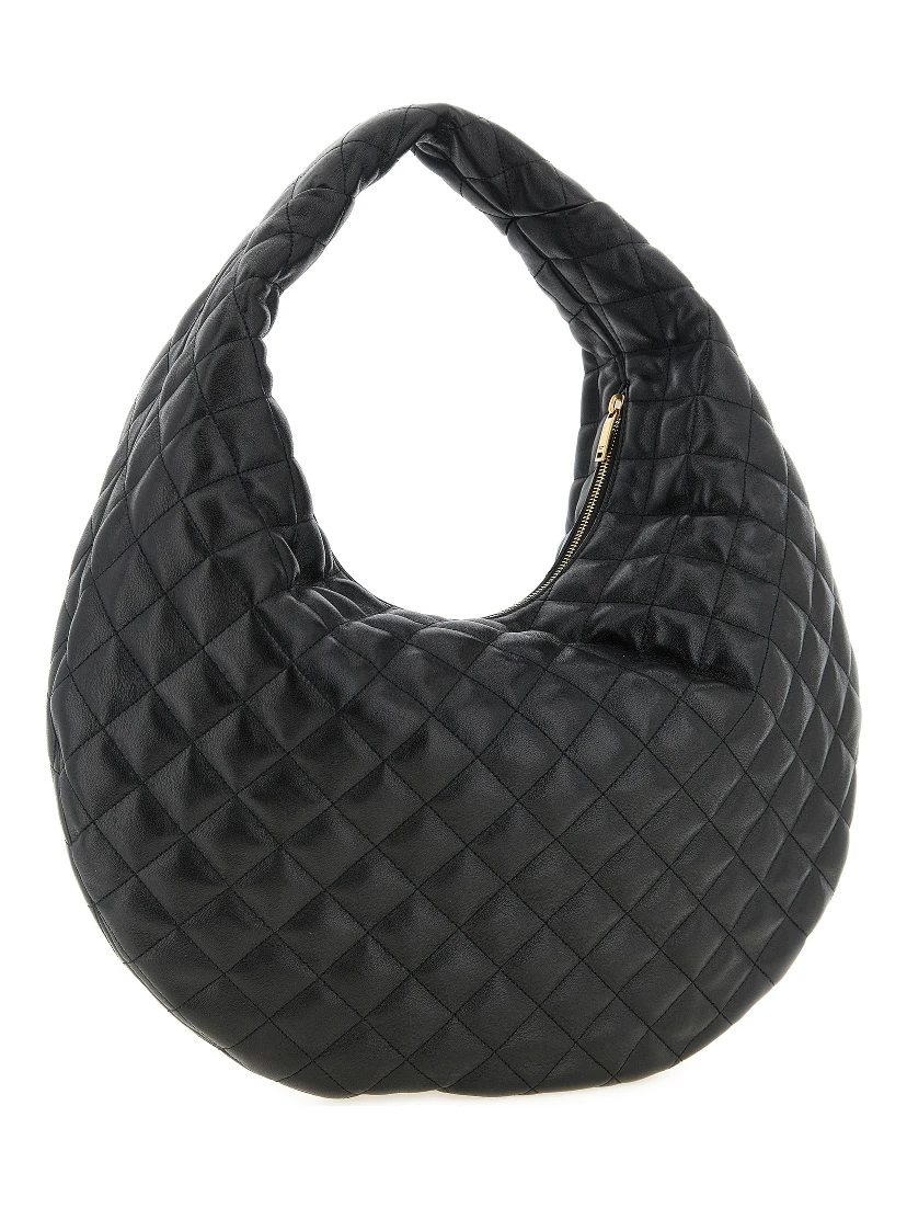 Black Lamb Leather Shoulder Bag
