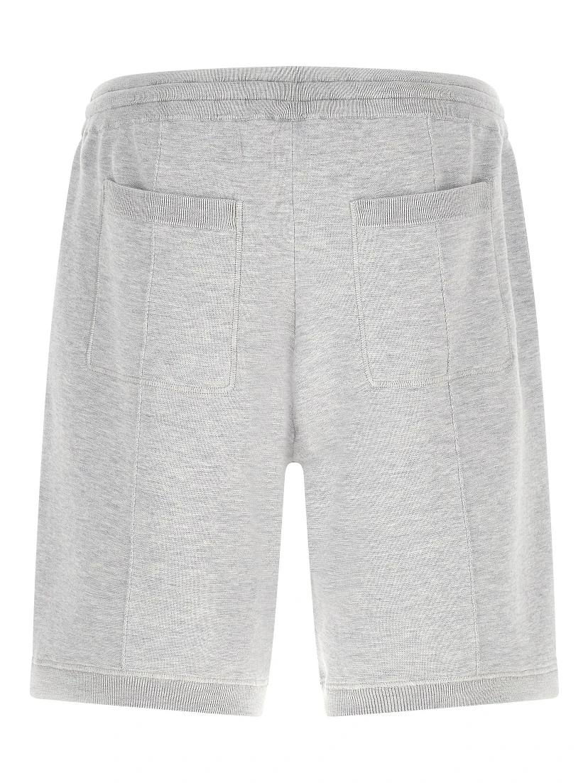 Gray Silk Bermuda Shorts