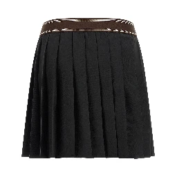 Black Wool Long Skirt